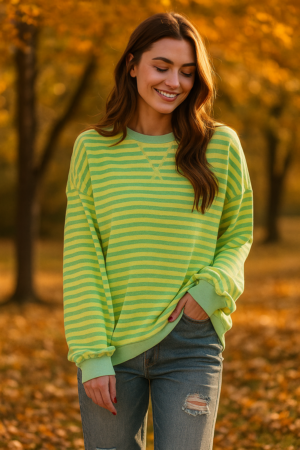 Loose Striped Long Sleeve