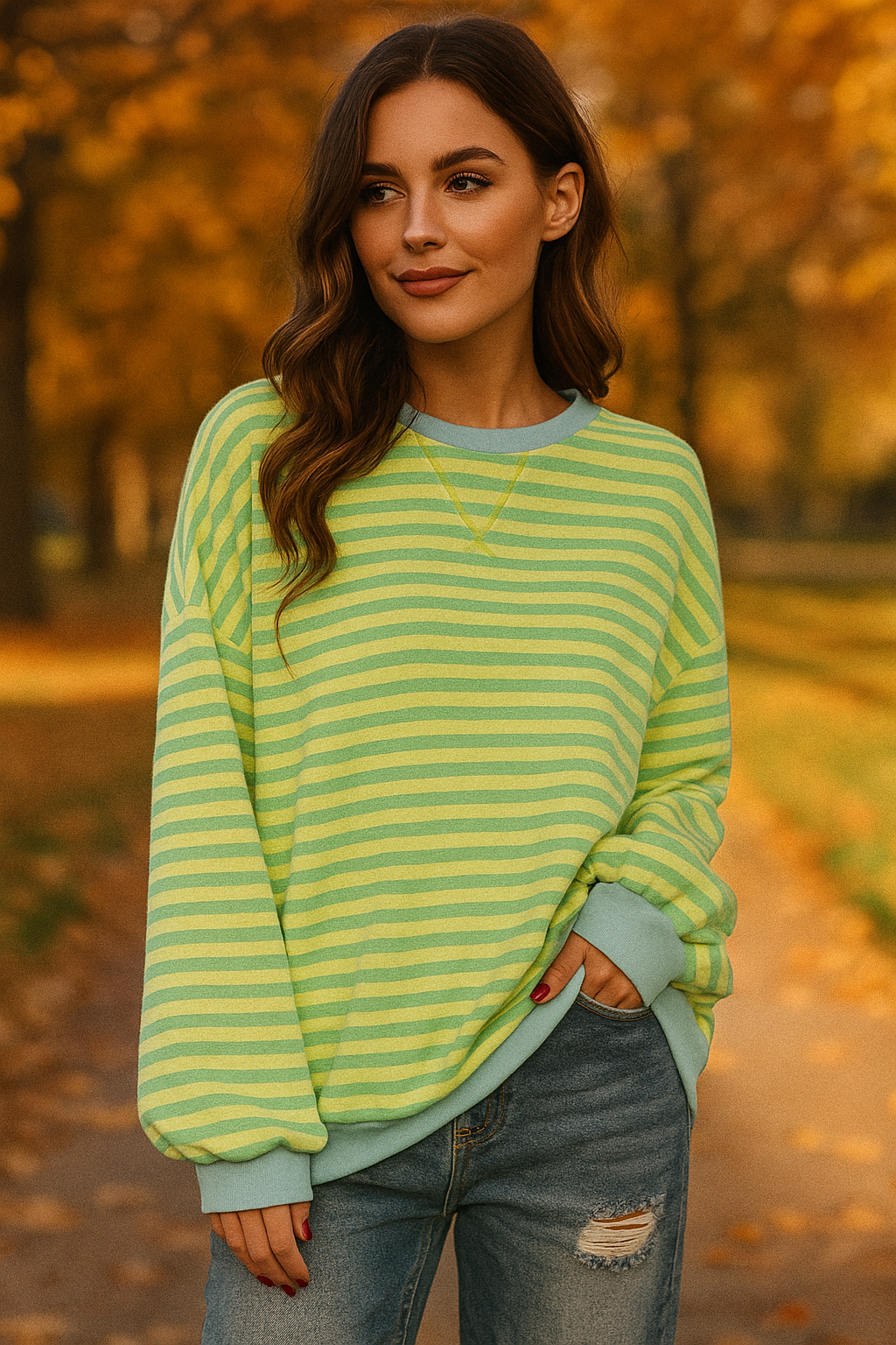 Loose Striped Long Sleeve