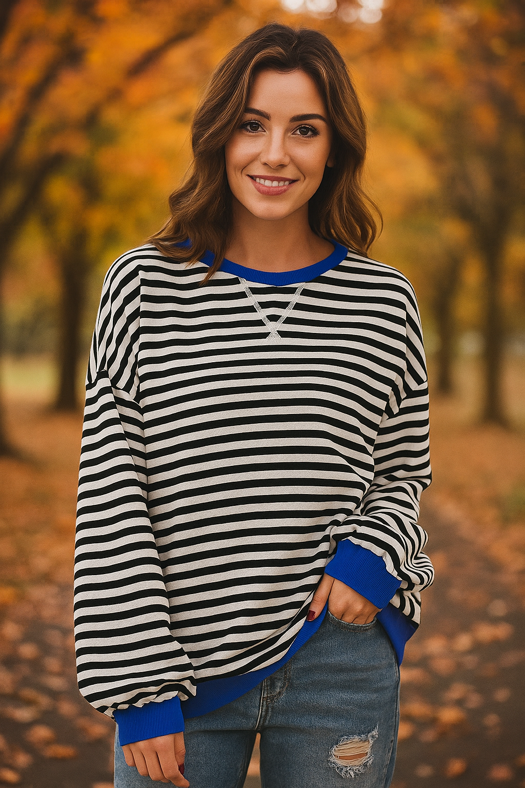 Loose Striped Long Sleeve