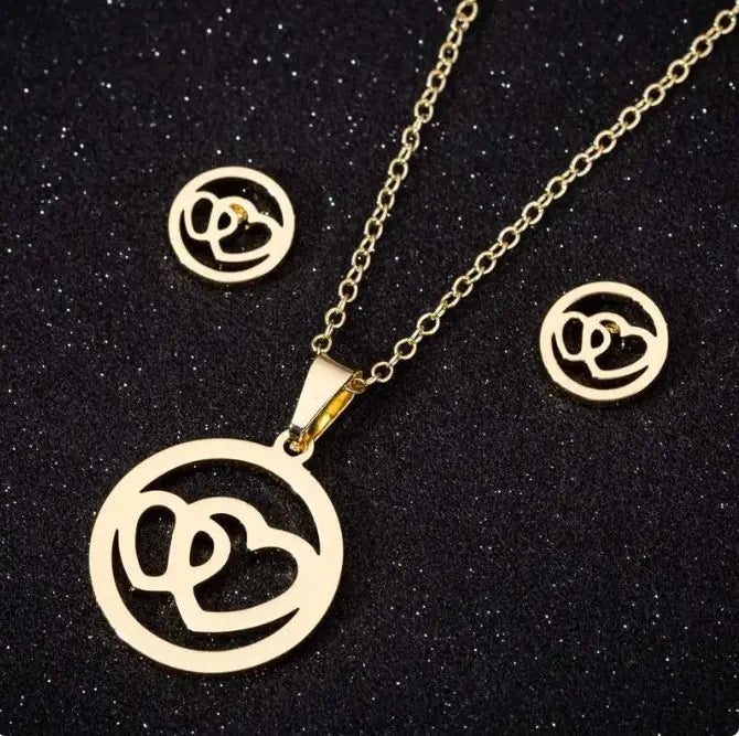 Stainless Steel Love Heart Necklaces