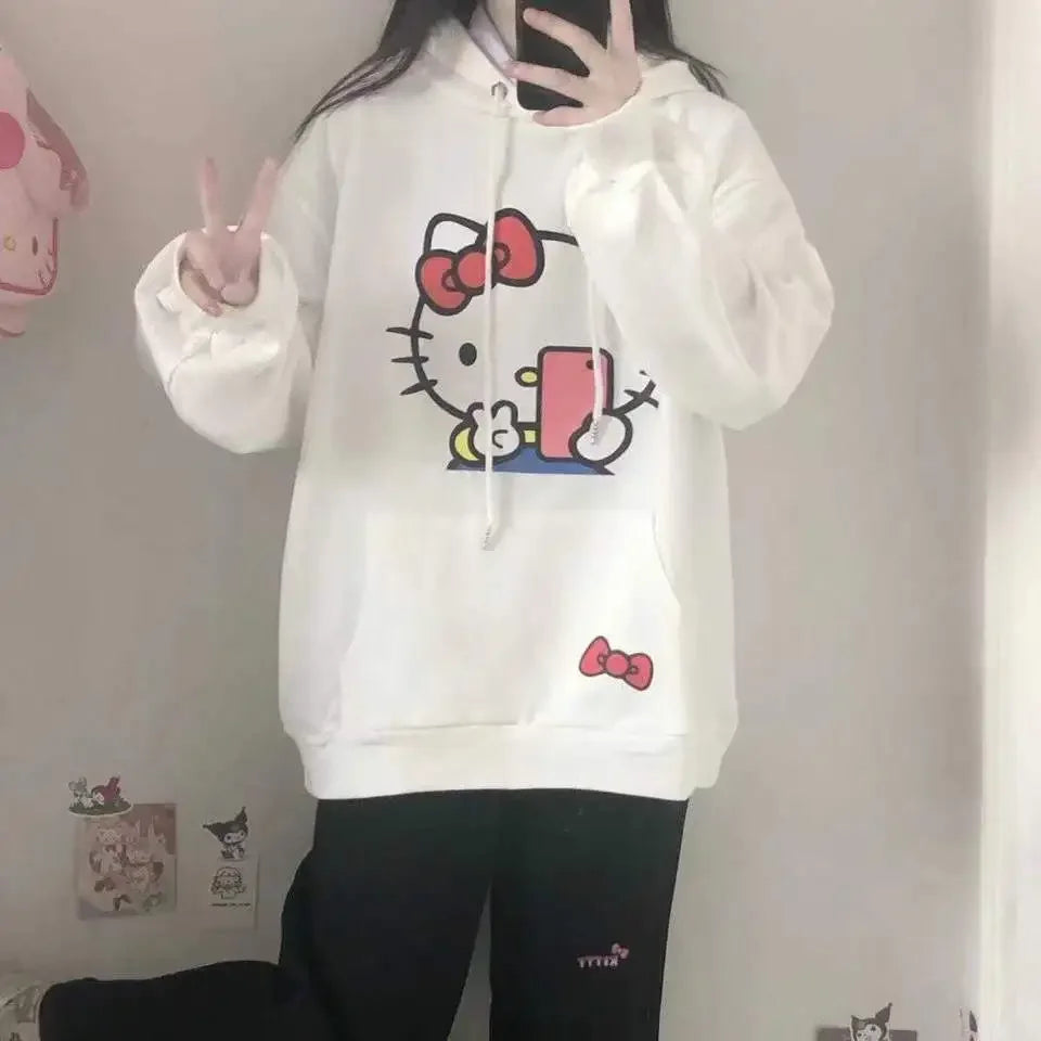 Kitty Cat Long-Sleeved Hoodie