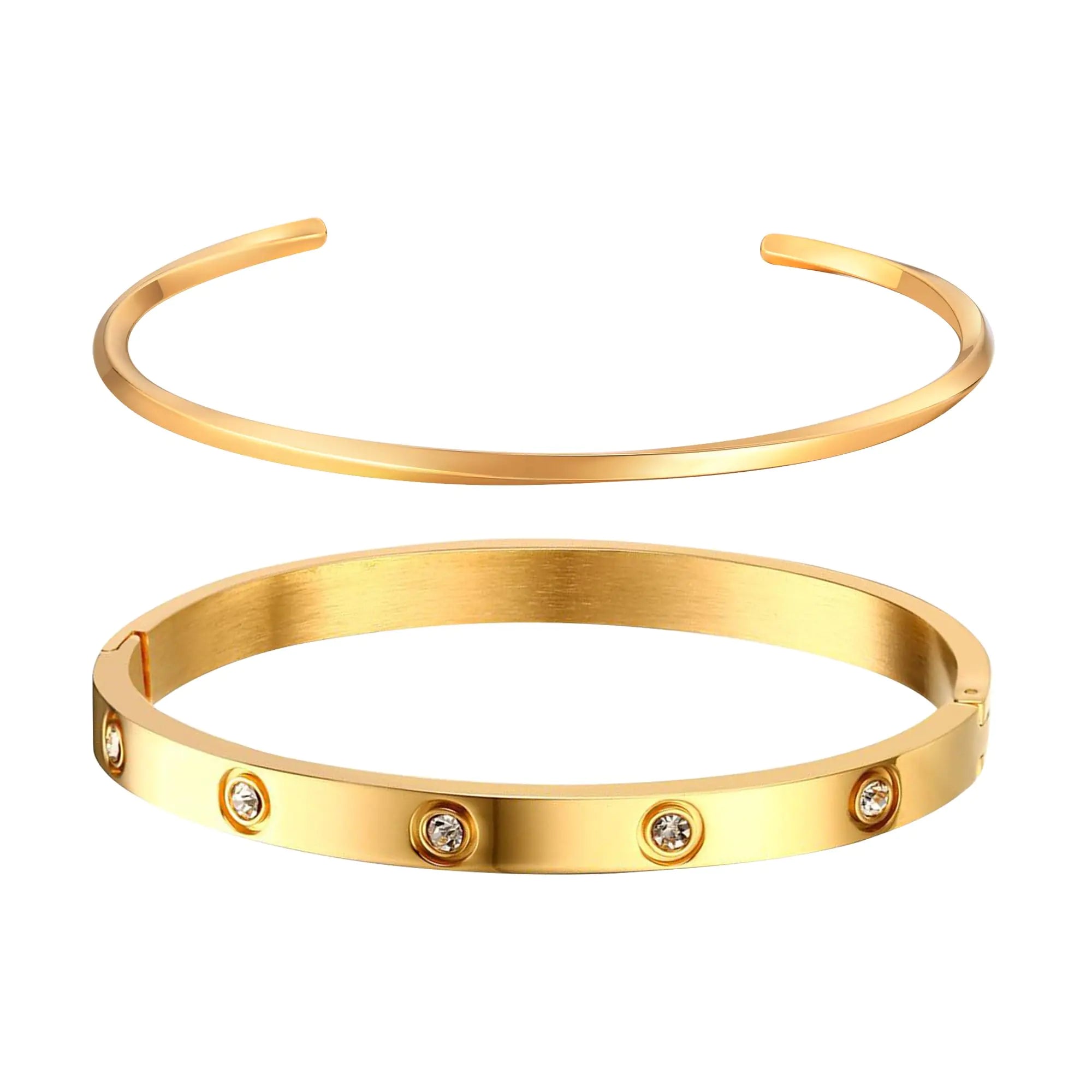 Stackable Gold Bracelets Jewelry - 18K Gold Plated Tennis Bracelets