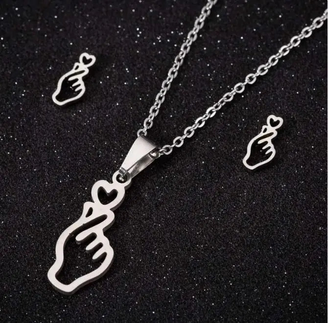 Stainless Steel Love Heart Necklaces