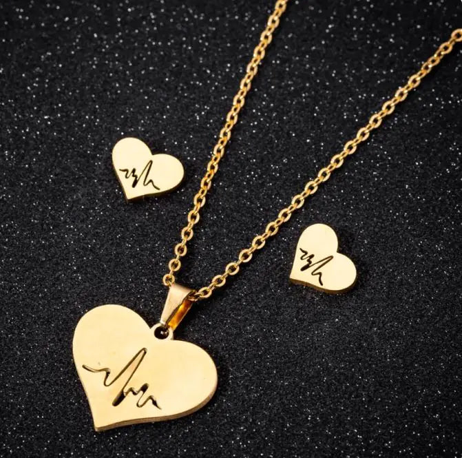 Stainless Steel Love Heart Necklaces