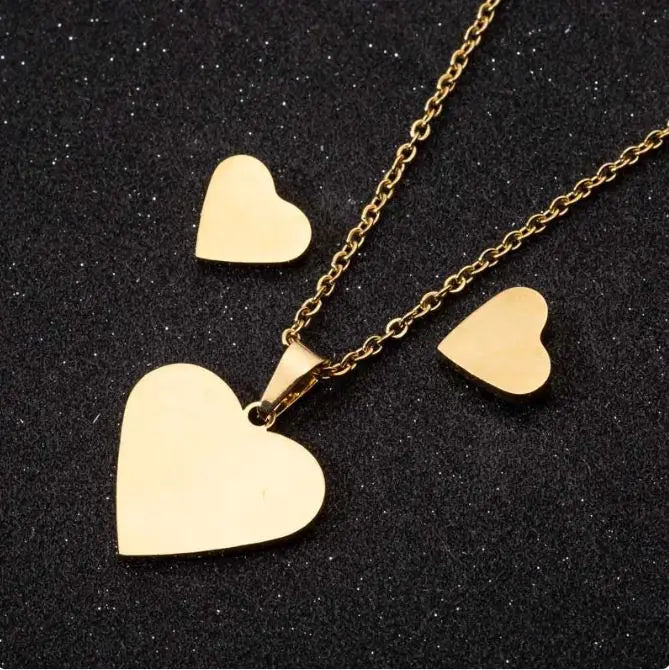 Stainless Steel Love Heart Necklaces