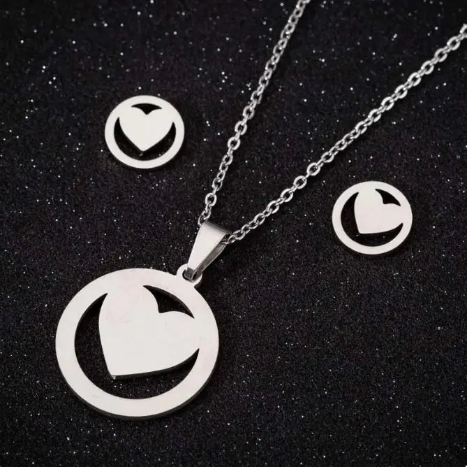 Stainless Steel Love Heart Necklaces