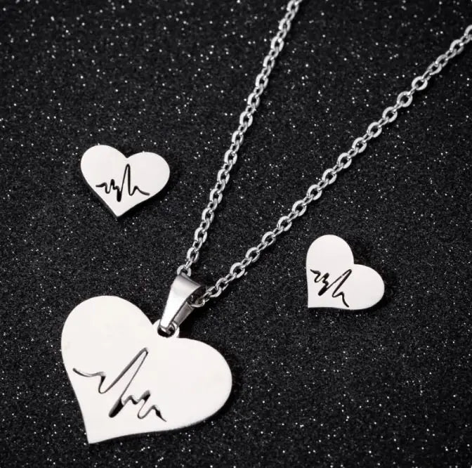 Stainless Steel Love Heart Necklaces