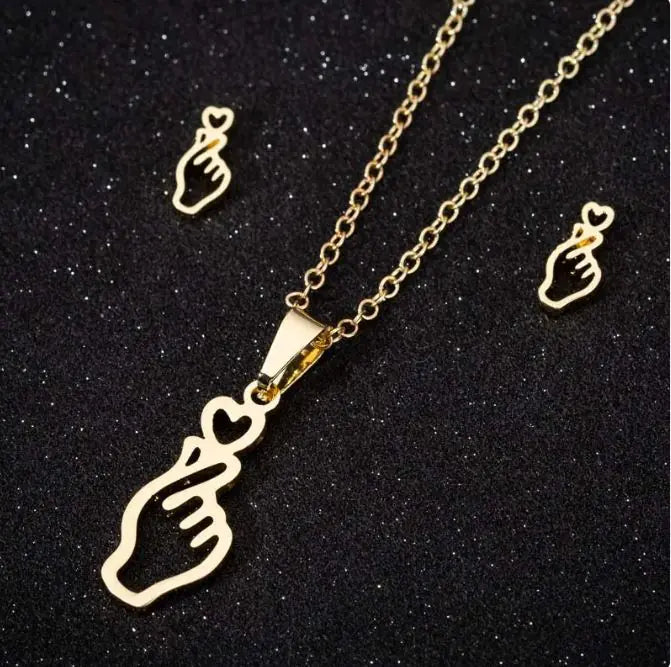 Stainless Steel Love Heart Necklaces