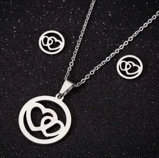 Stainless Steel Love Heart Necklaces