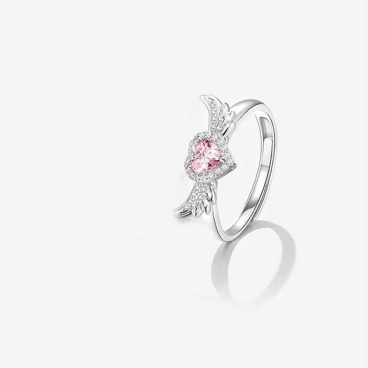 Sterling Silver Angel Wings Couple Rings