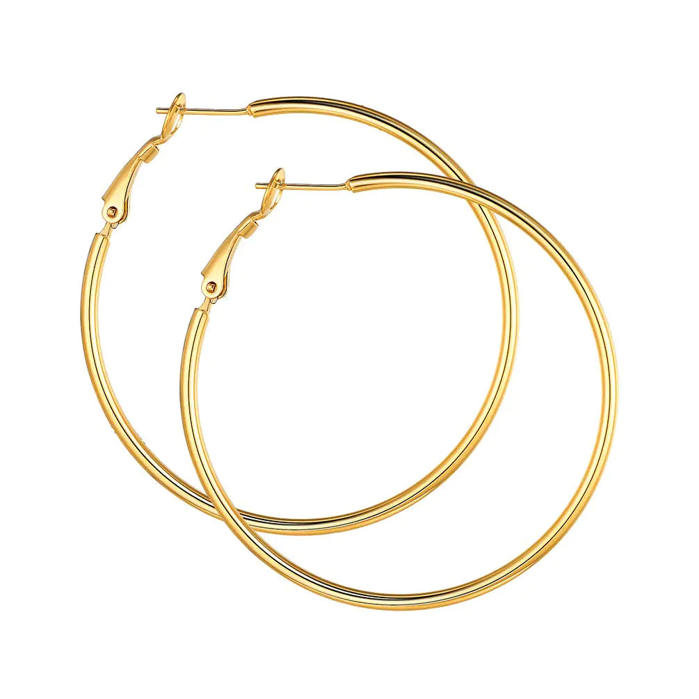 18K Gold Hoop Earrings