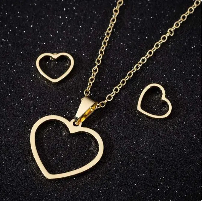 Stainless Steel Love Heart Necklaces