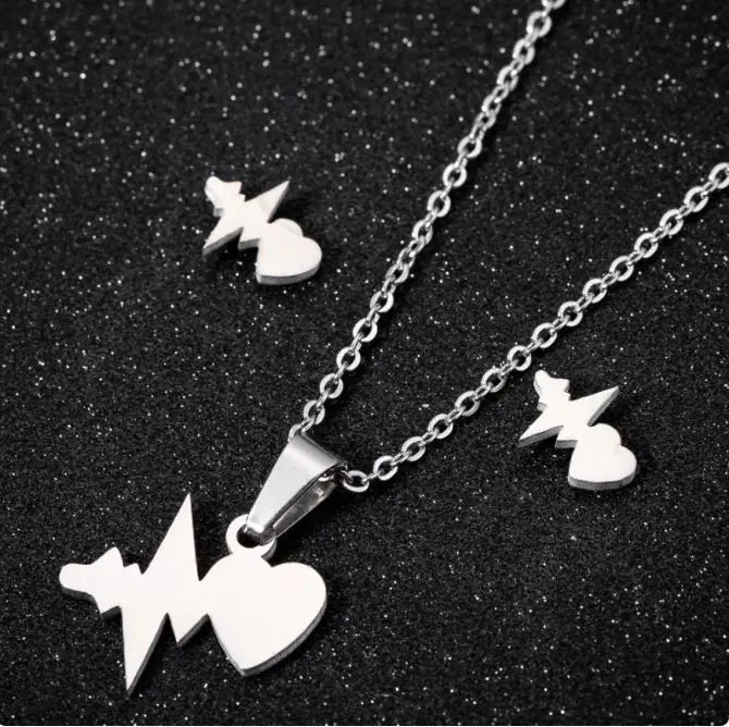 Stainless Steel Love Heart Necklaces
