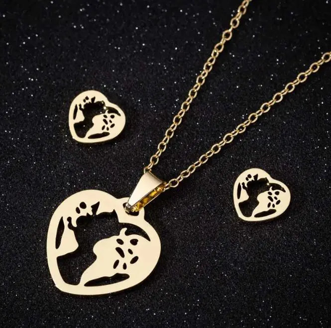 Stainless Steel Love Heart Necklaces