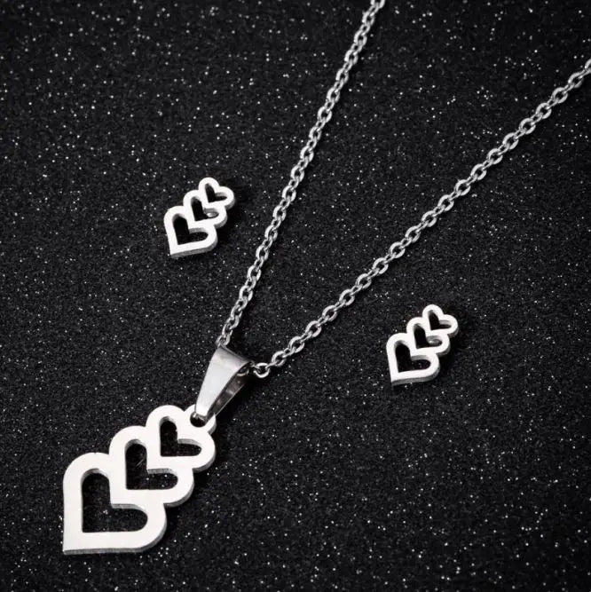 Stainless Steel Love Heart Necklaces
