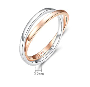 Couples Silver Ring Set