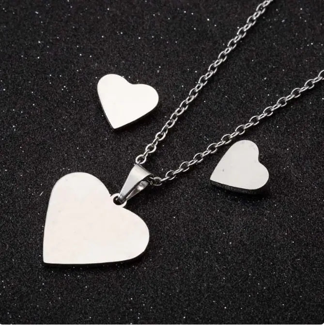 Stainless Steel Love Heart Necklaces