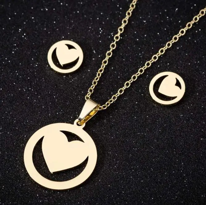 Stainless Steel Love Heart Necklaces